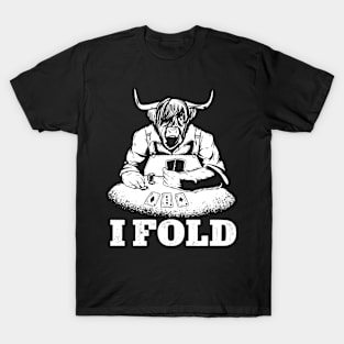 Highland Cow Highland Cattle I Fold Poker T-Shirt